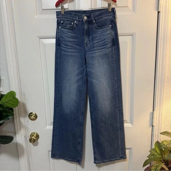 AYR Straight Leg Jeans in Medium Blue Wash - Picture 1 of 8